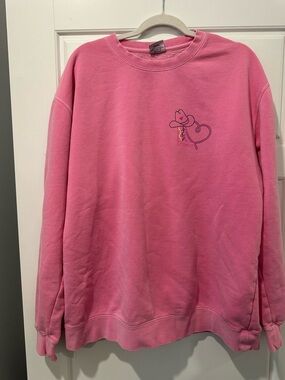 Pink Graphic Crewneck Sweatshirt